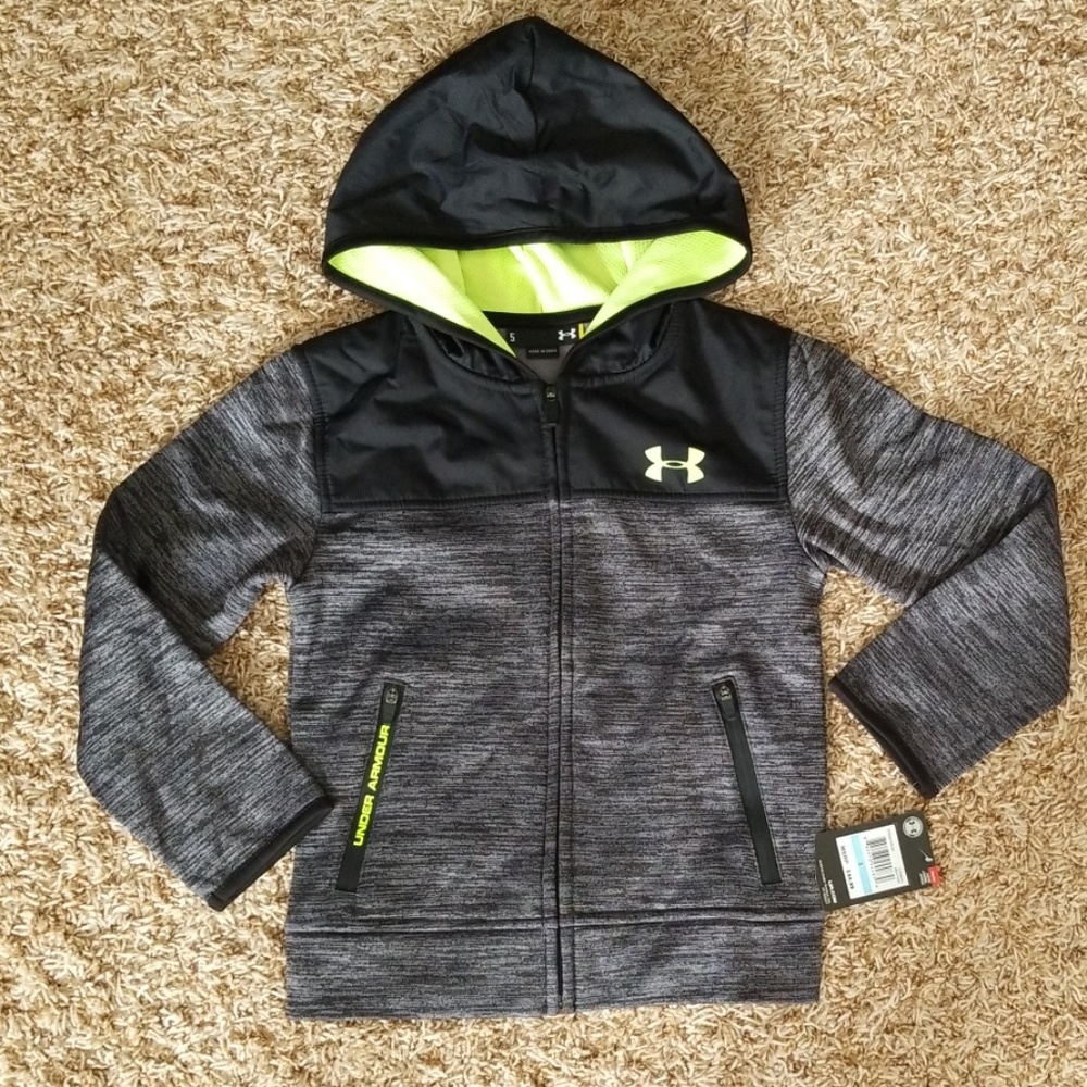NWT Under Armour Hooded Jacket Grey/Black